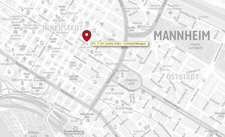 Schmerzthterapie | Mannheim | Dr. Lorenz Hotz | Standortkarte